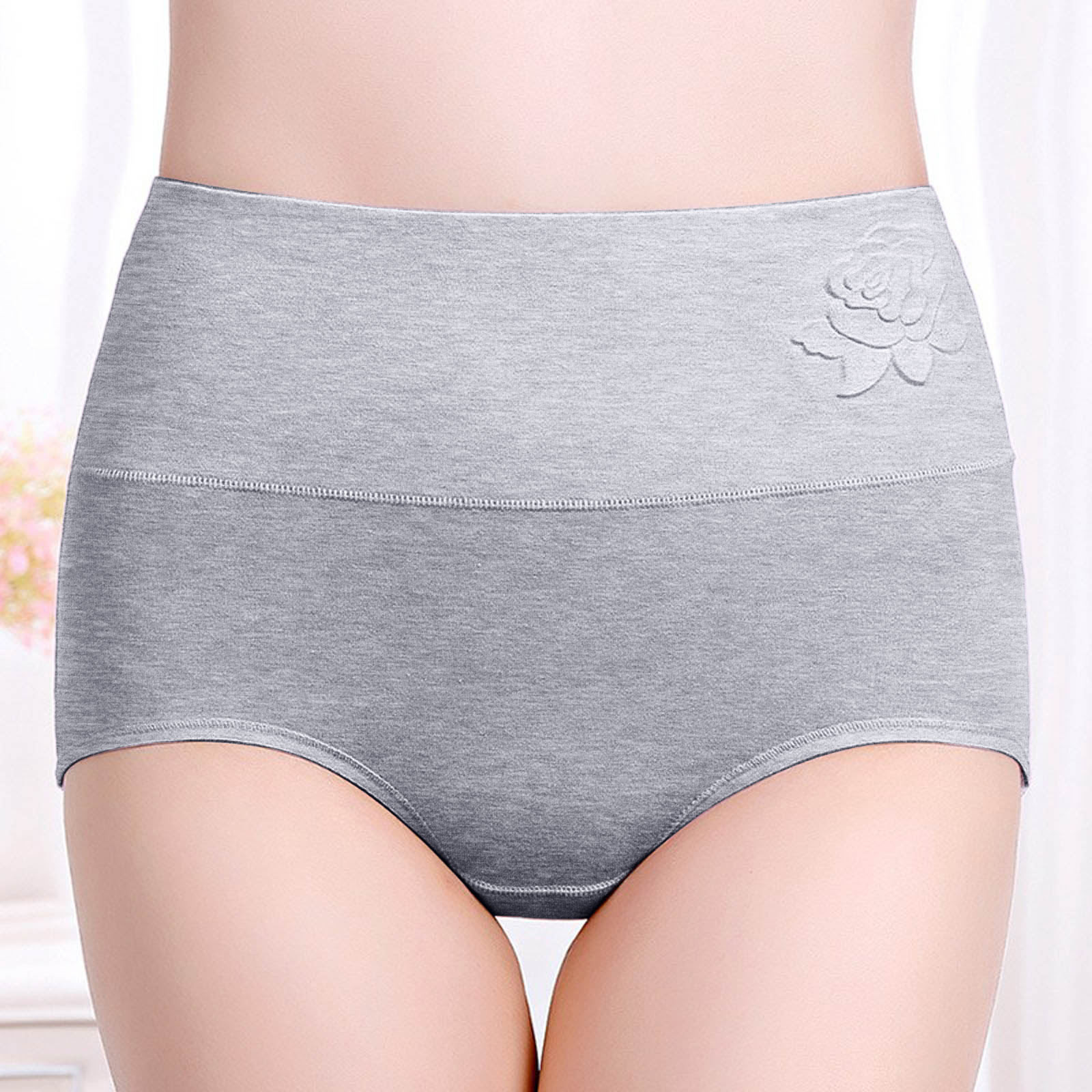 thumbnail image 3 of Braguitas posparto de cintura alta para mujer, cobertura total - Algodón, color liso, cómodas - L-XXL, 3 of 6